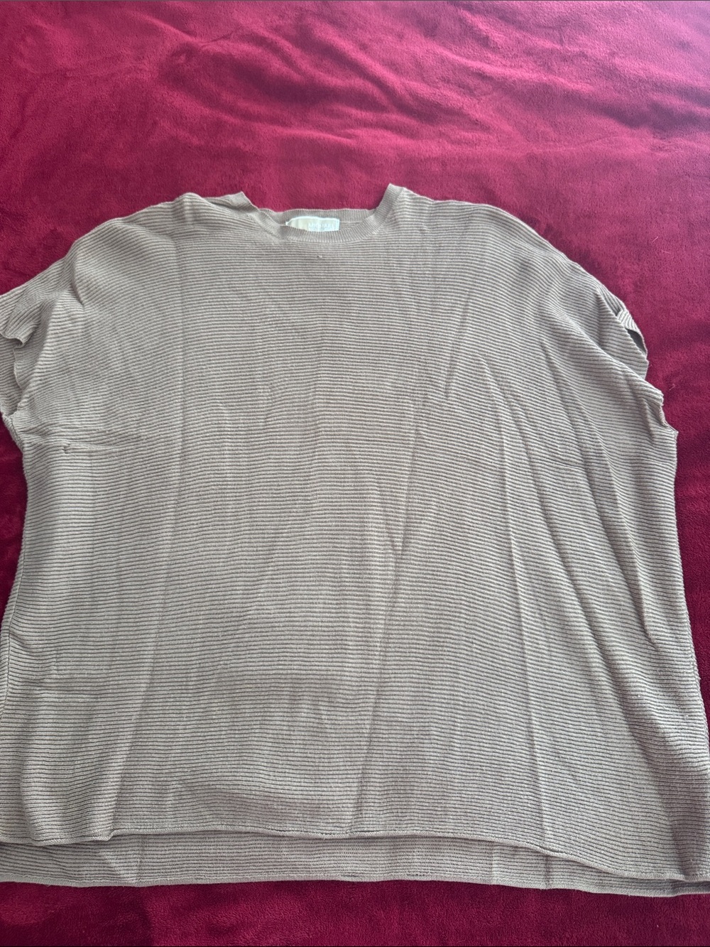 Michael Kors Men's Ribbed Short-Sleeve Shirt - Taupe